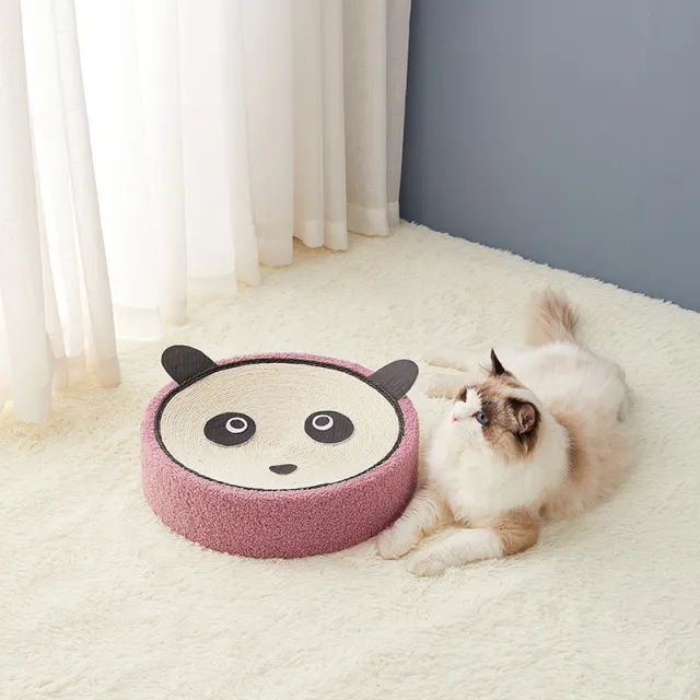 Cat Scratch Board Big Cat Toy Corrugated Cat Paper Bowl With Cardboard Bowl Grinding Claw Cat Sleeping Bed Pink - Shop at LoveMi