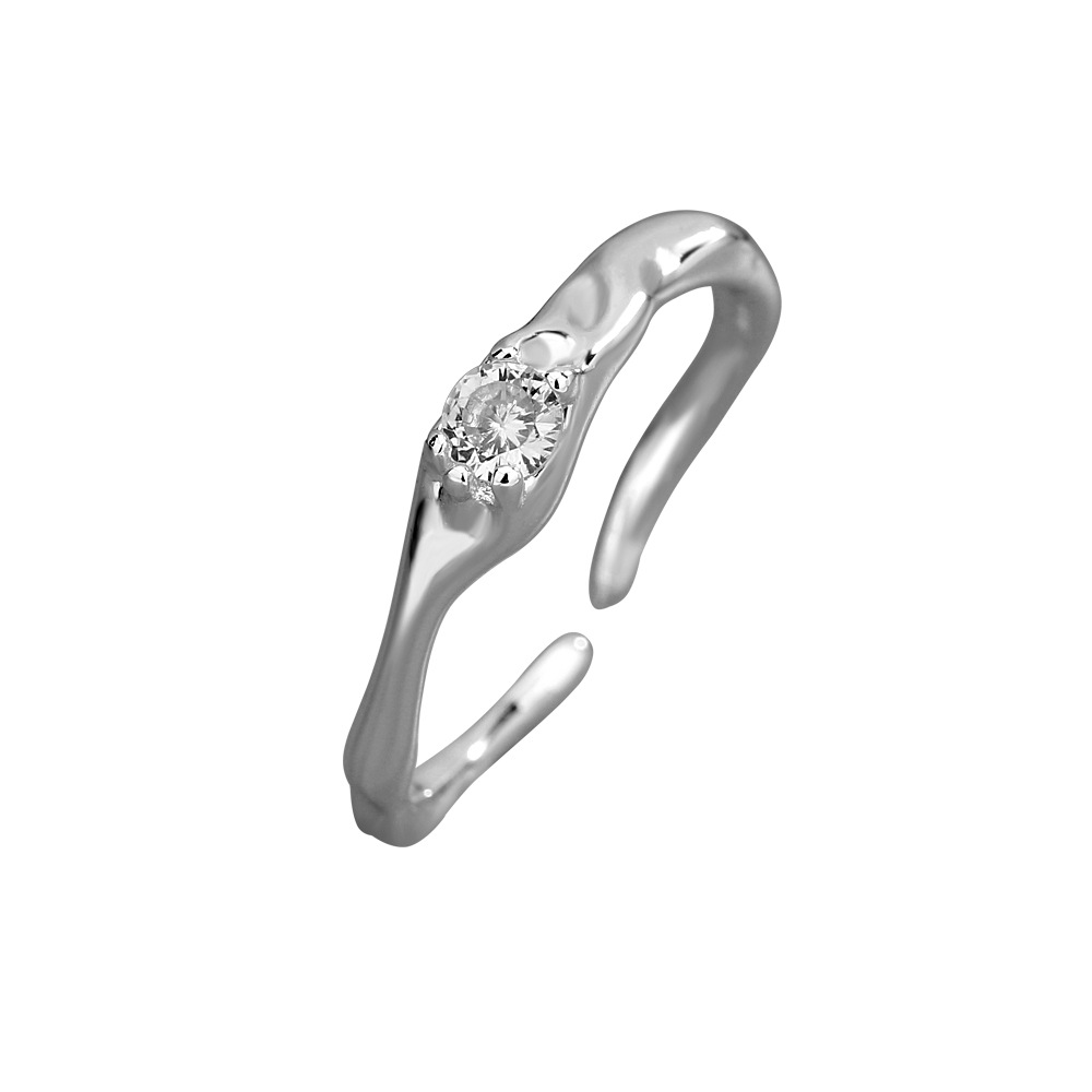 Adjustable Simple Fashion Personality Texture Irregular Ins Cool Wind Ring