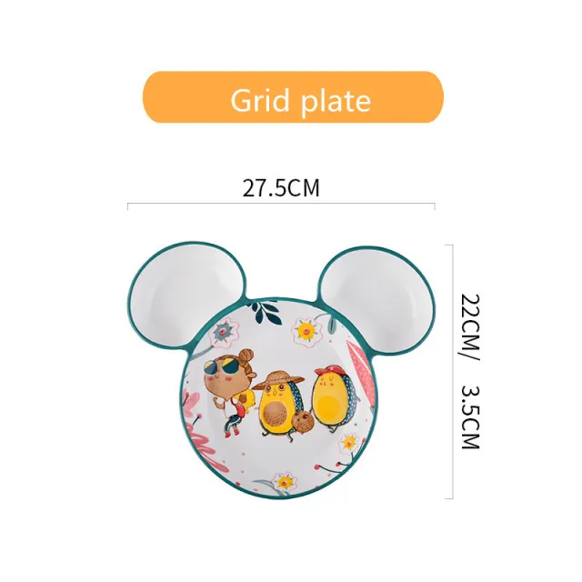 Tableware Set Rainforest Dish Combination Simple Ceramic Bowl Grid Plate - Shop at LoveMi