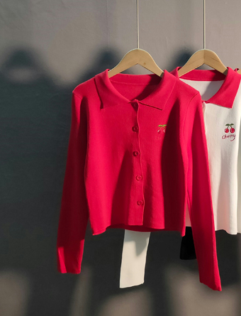 Girl Loose Lazy College Style Cardigan Coat - Image 2