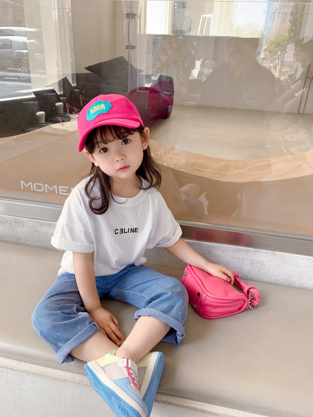 Girls' Cotton Casual White Letters Short Sleeve T-Shirt Top