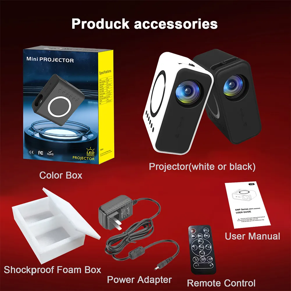 YT300 Home Portable Mini Projector 24 ANSI