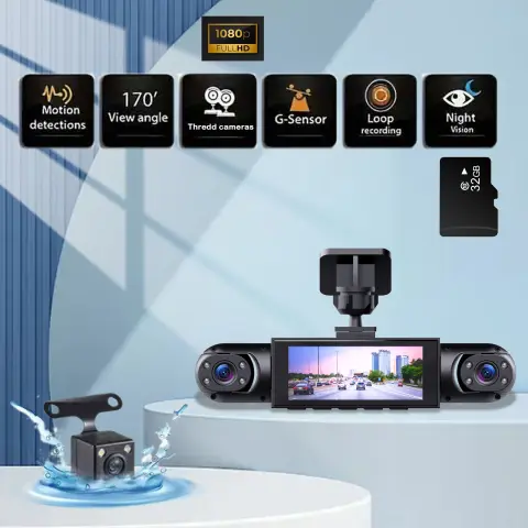 1080P High-definition Driving Recorder with Four Lenses