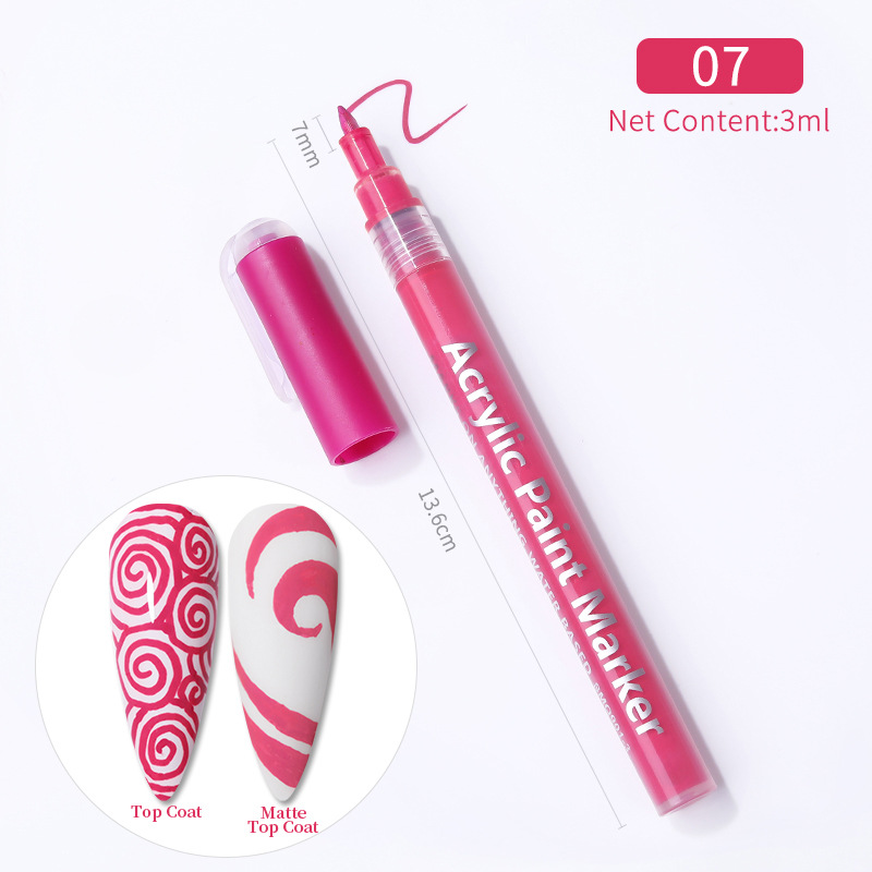 New Art Paint Pen To Describe Nail Point Flower Hook Line