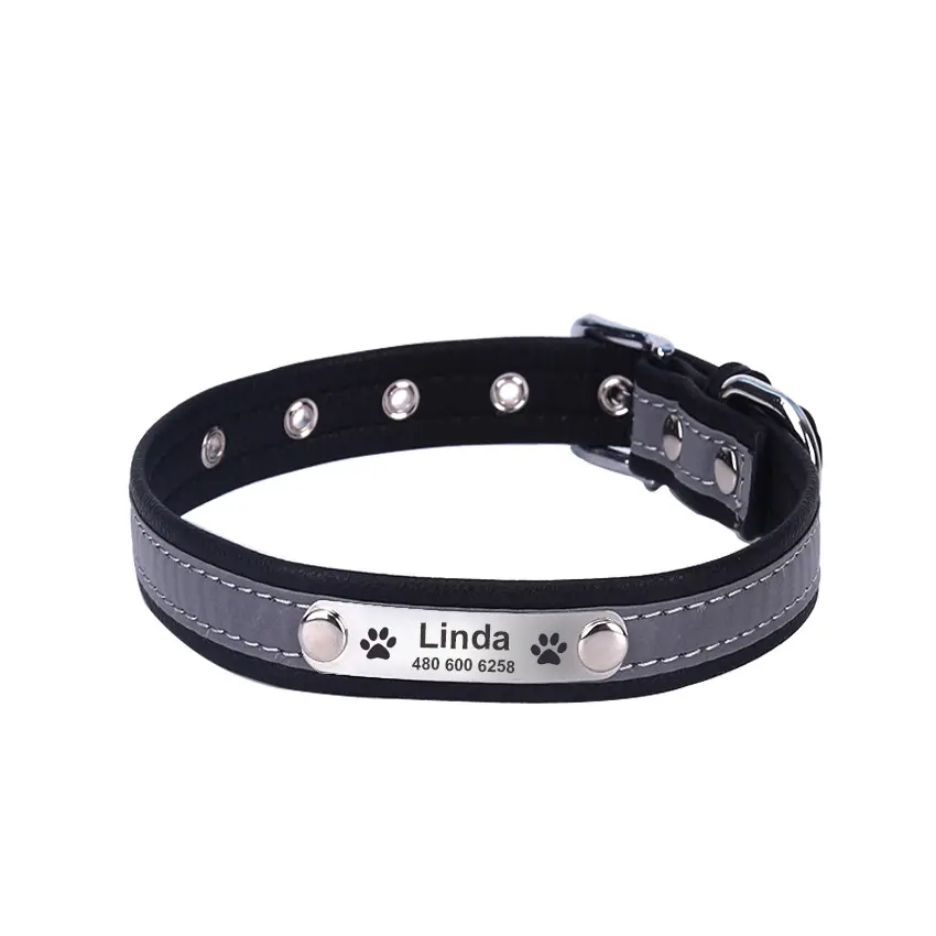 Reflective Lettering Collar Small And Medium Dog