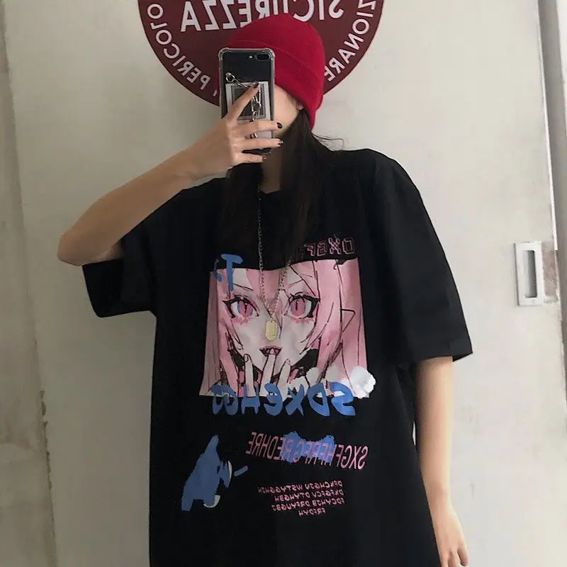 Loose Grunge Steampunk Gothic T-Shirt Women's Harajuku Clothes