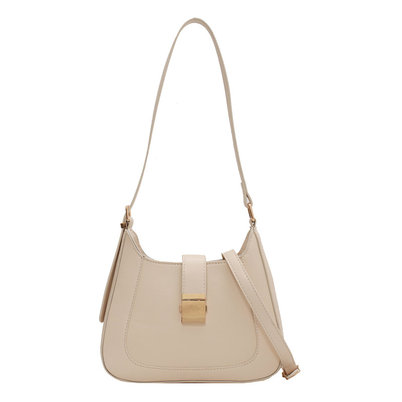 Women's Summer New Solid Color Fashion Messenger Handbag Beige - Shop at LoveMi