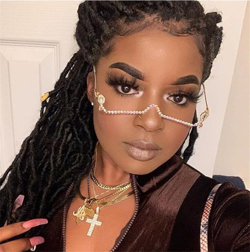 Spring New Product Cross-border Rhinestone Glasses Frame
