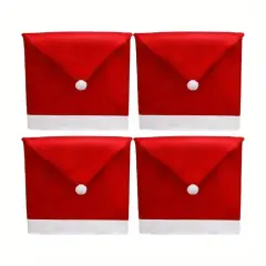 Christmas Chair Covers Santa Hat Chair Covers Christmas Chair Back Covers - 4Pcs - View 1