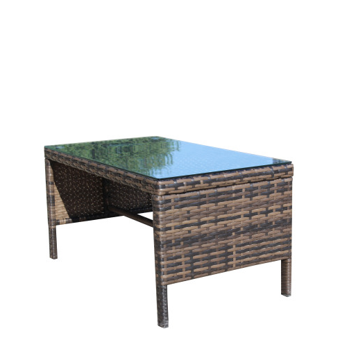 Outdoor Patio Furniture 1 Coffee Table With Clear Tempered Glass — foto 5