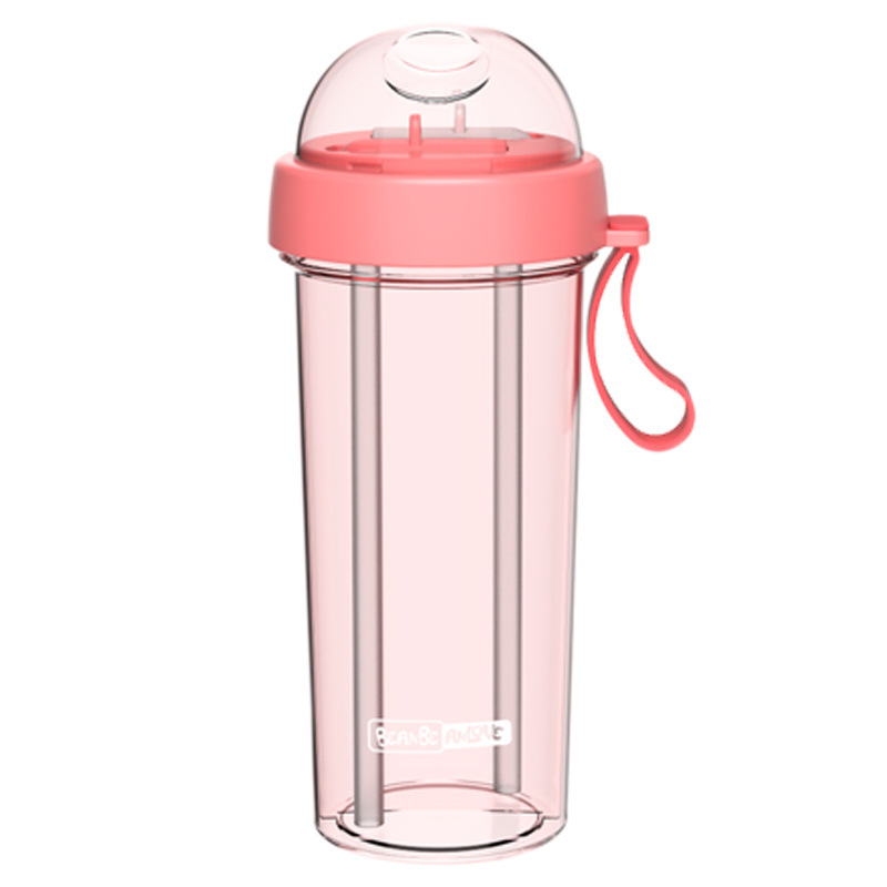 A Cup Of Double Drink With Double Straws To Separate Water Cups