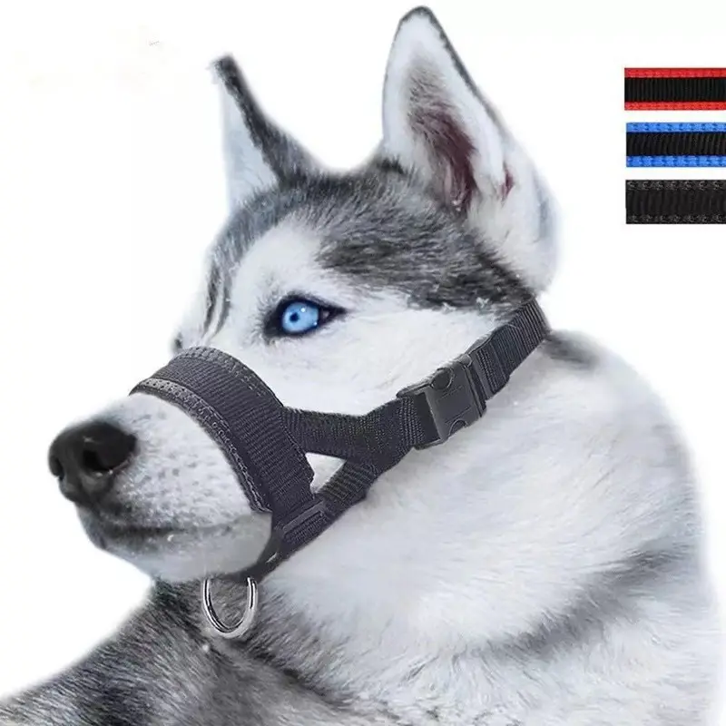 Dog Mouth Muzzle Anti Bark Collar Breathable