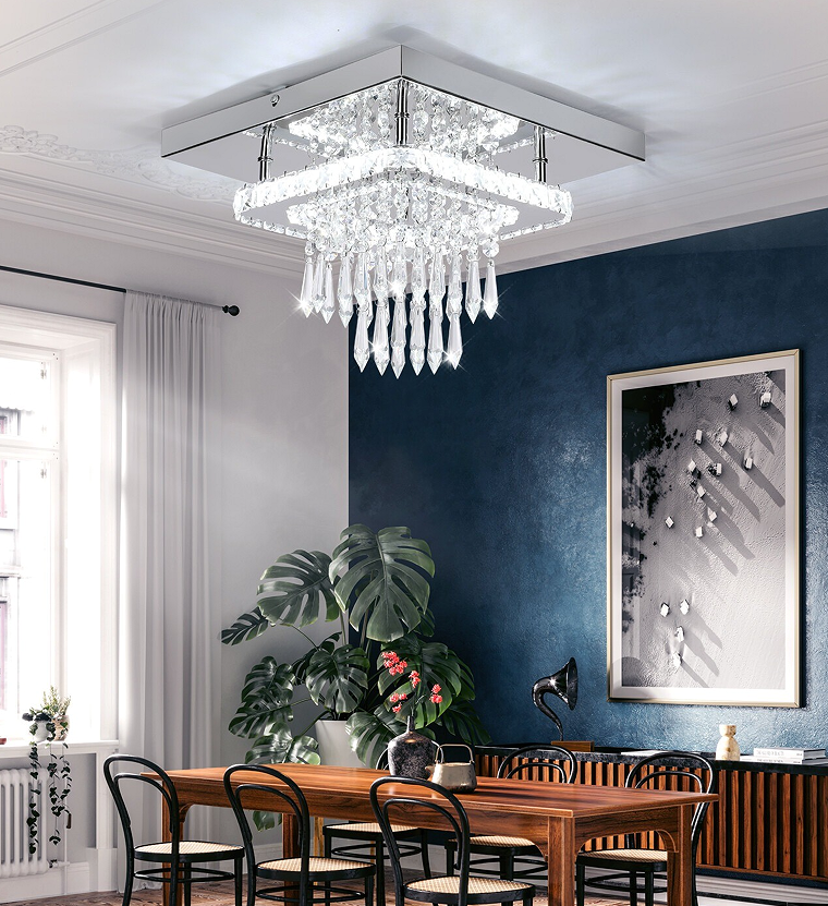 30CM Modern LED Crystal Ceiling Light Square Minimalist Lamp Living Room Bedroom — image 10