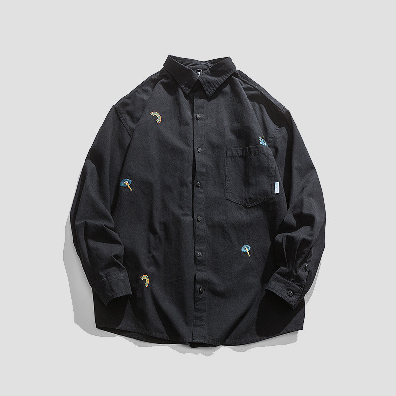 Workwear Shirt Long-sleeved Loose Casual Men's Top