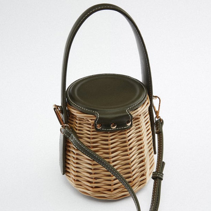 Beach Simple Rattan Shoulder Messenger Bag