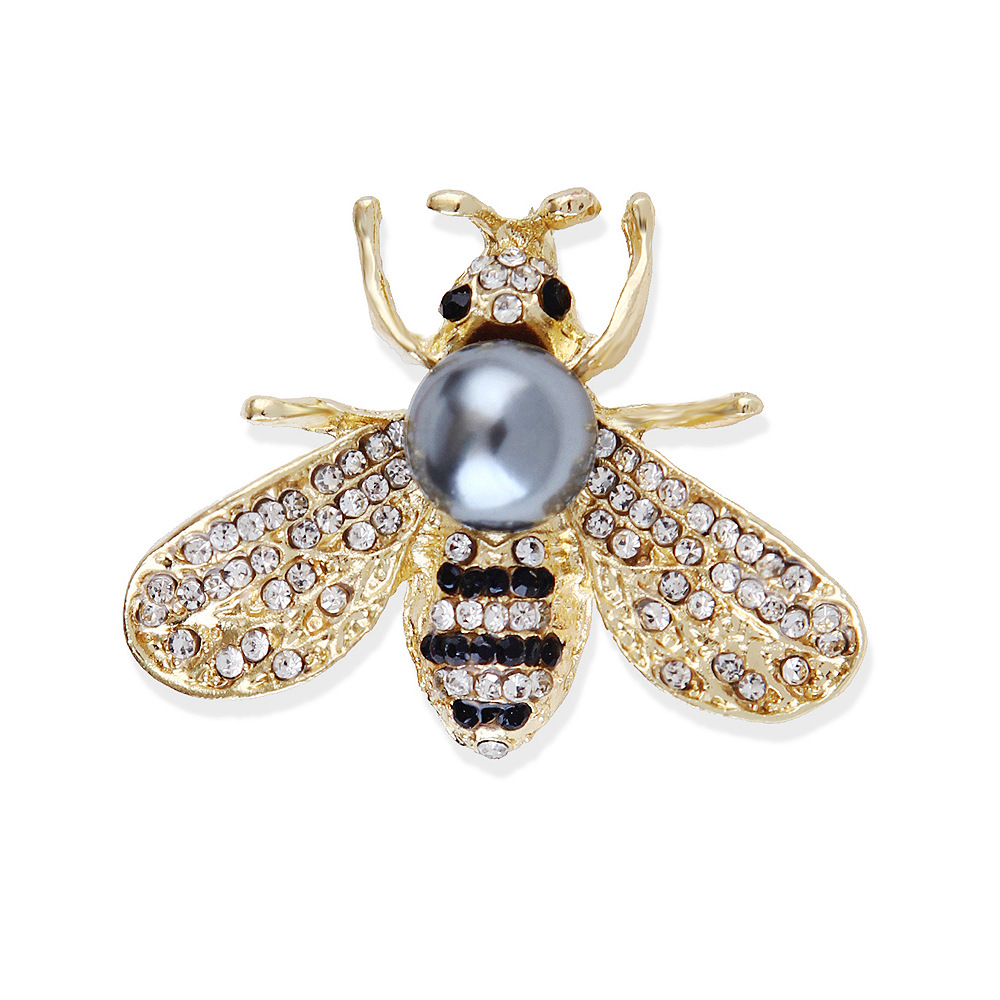 Title 7, Three-dimensional Alloy Pearl Full Diamond Bee ...