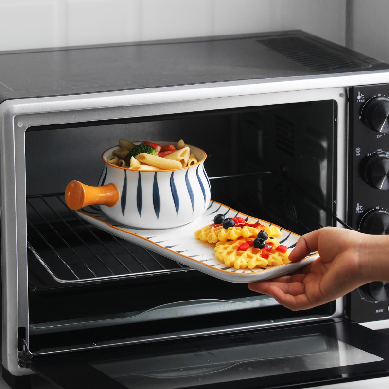 Japanese Breakfast Bowl With Hand-painted Handle