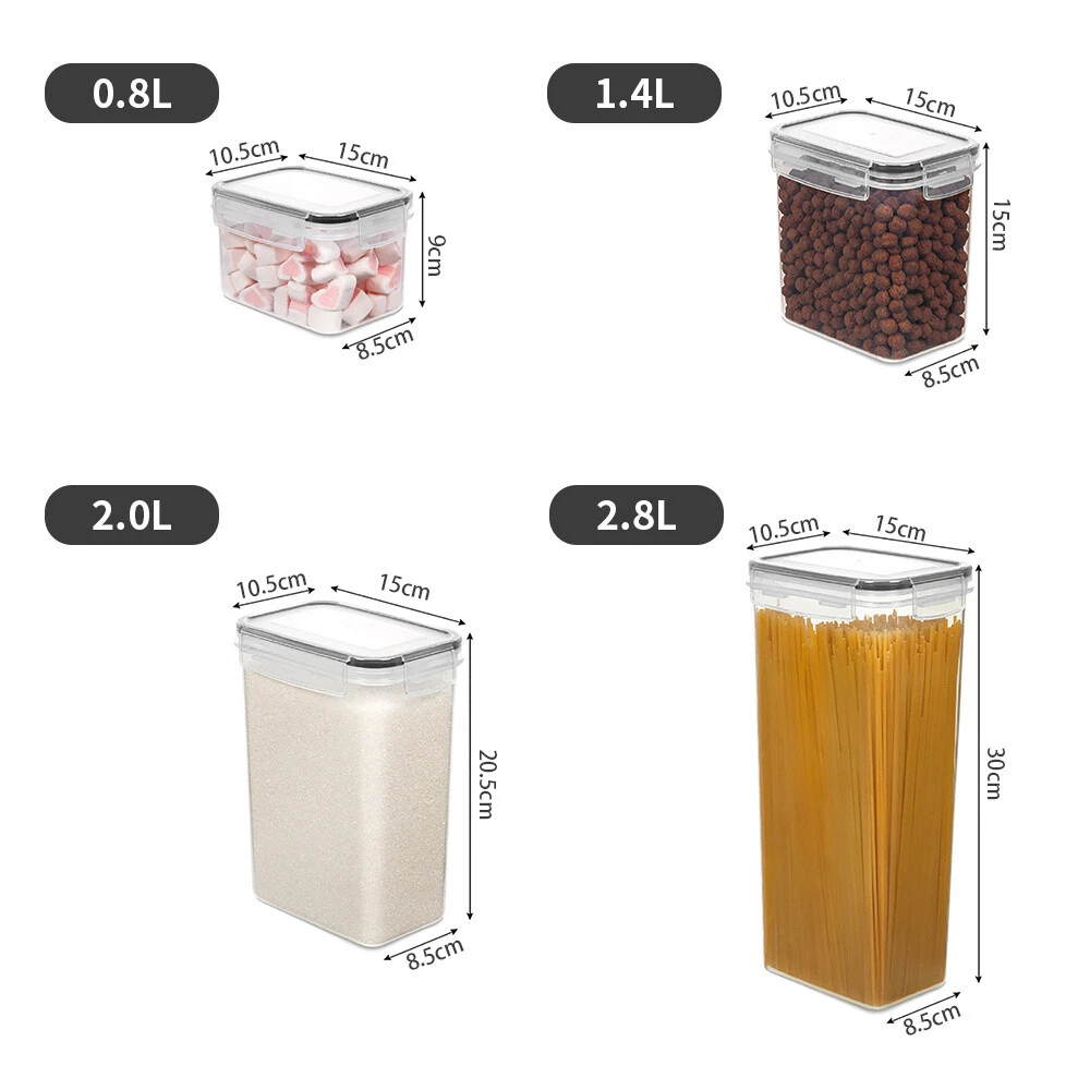 7XContainers Airtight Food Storage Kitchen Accessories Cereal Tub Lid Stackable — image 4