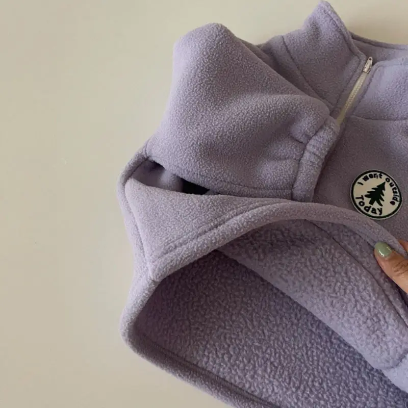 Middle And Small Children's Plus Thick Fashion Suit Fleece