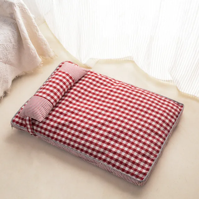 Removable And Washable Four Seasons Universal Pet Pad Kennel Crimson Plaid - Shop at LoveMi