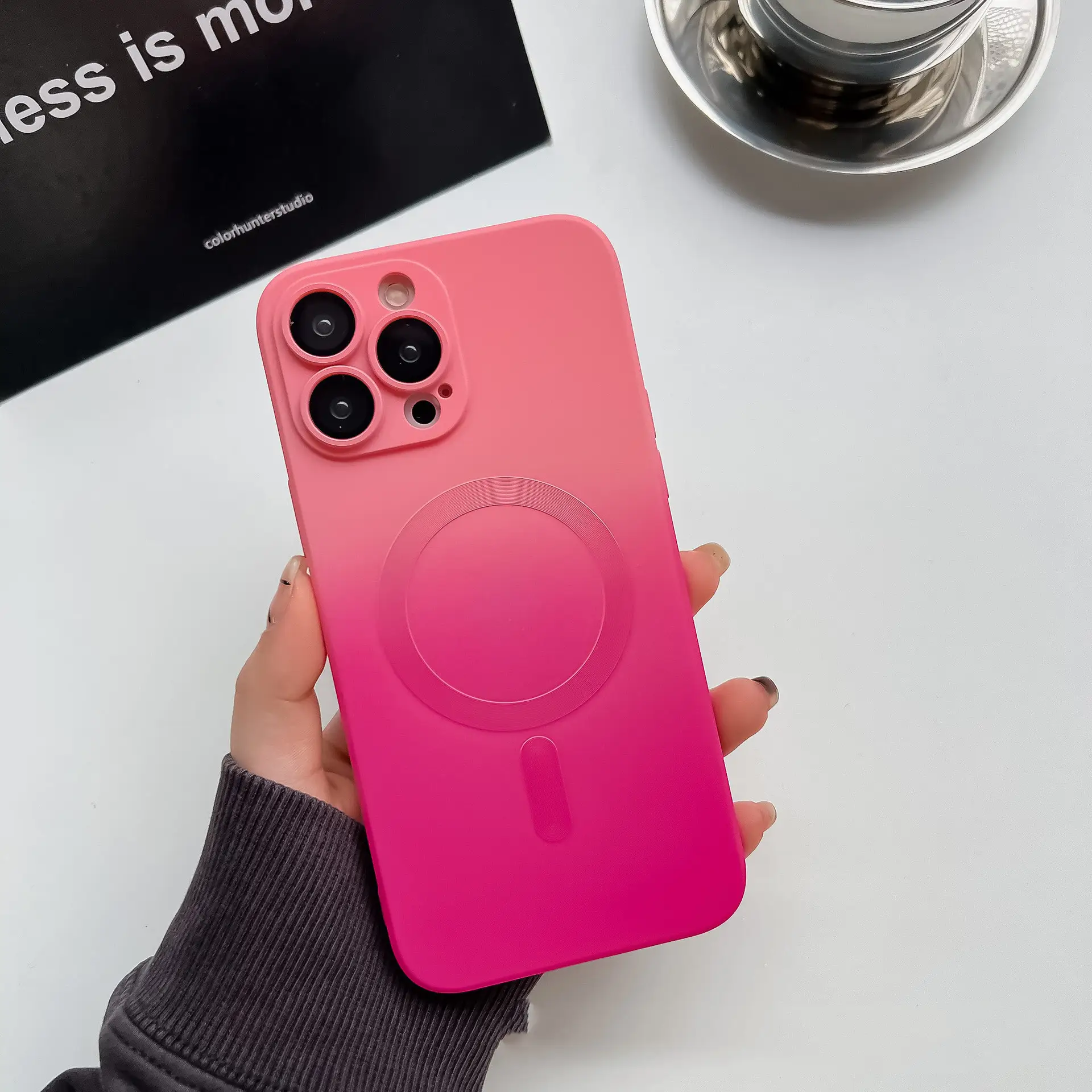 Applicable To IPhone14 Mobile Phone Case With Two-color Gradient
