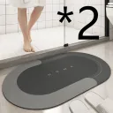 2Pcs Dark Grey Oval