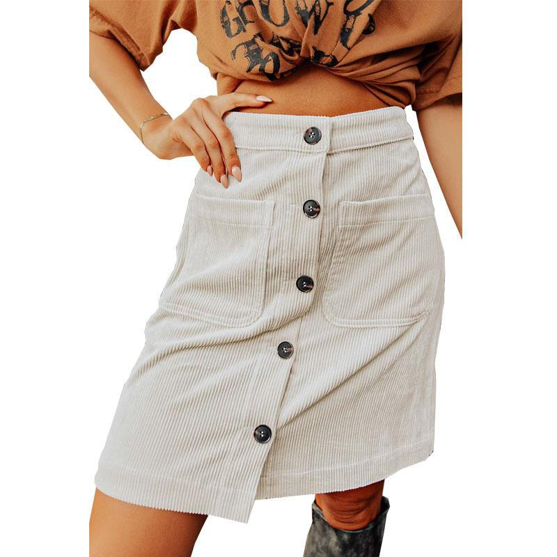 Title 11, Womens High Waist Versatile Corduroy Skirt. Co...