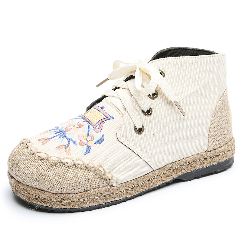 Women's Ethnic Style Embroidered Shoes Non-slip Flat Shoes