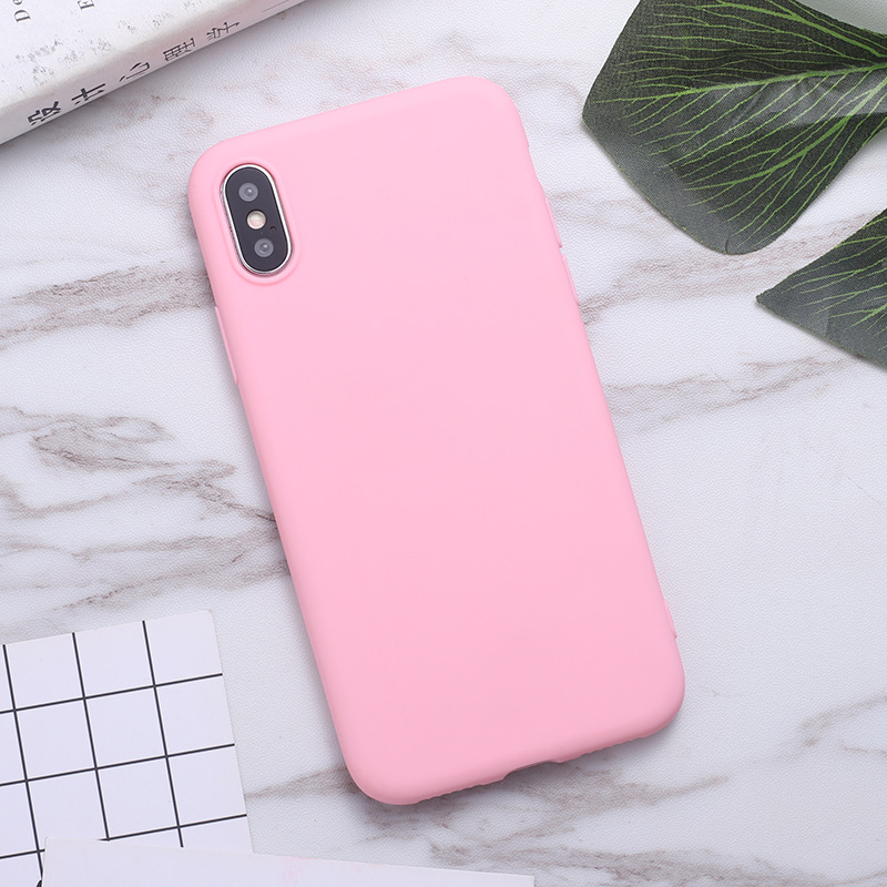 Coque de téléphone femme intégrale unie – gris clair – Apple XS Max