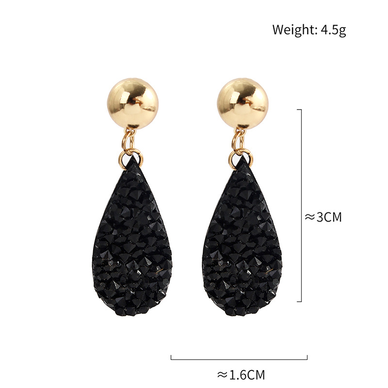 Fall New Geometric Imitation Shell Fragments Particle Resin Earrings