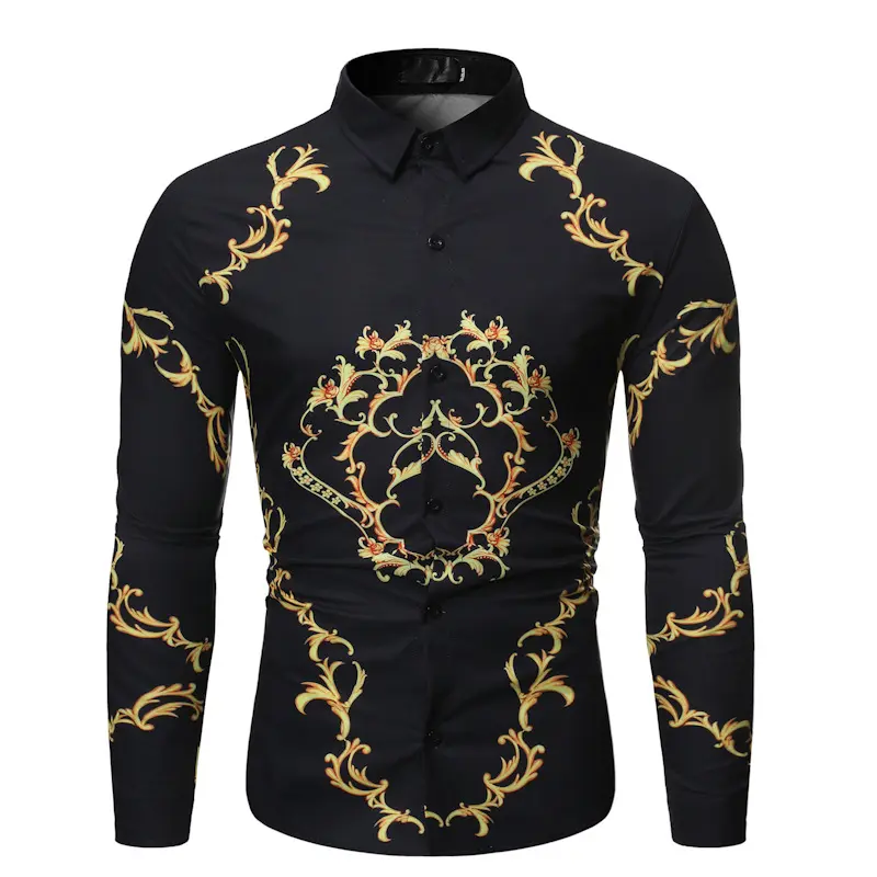 New Mens Long Sleeve Shirts Slim Fit