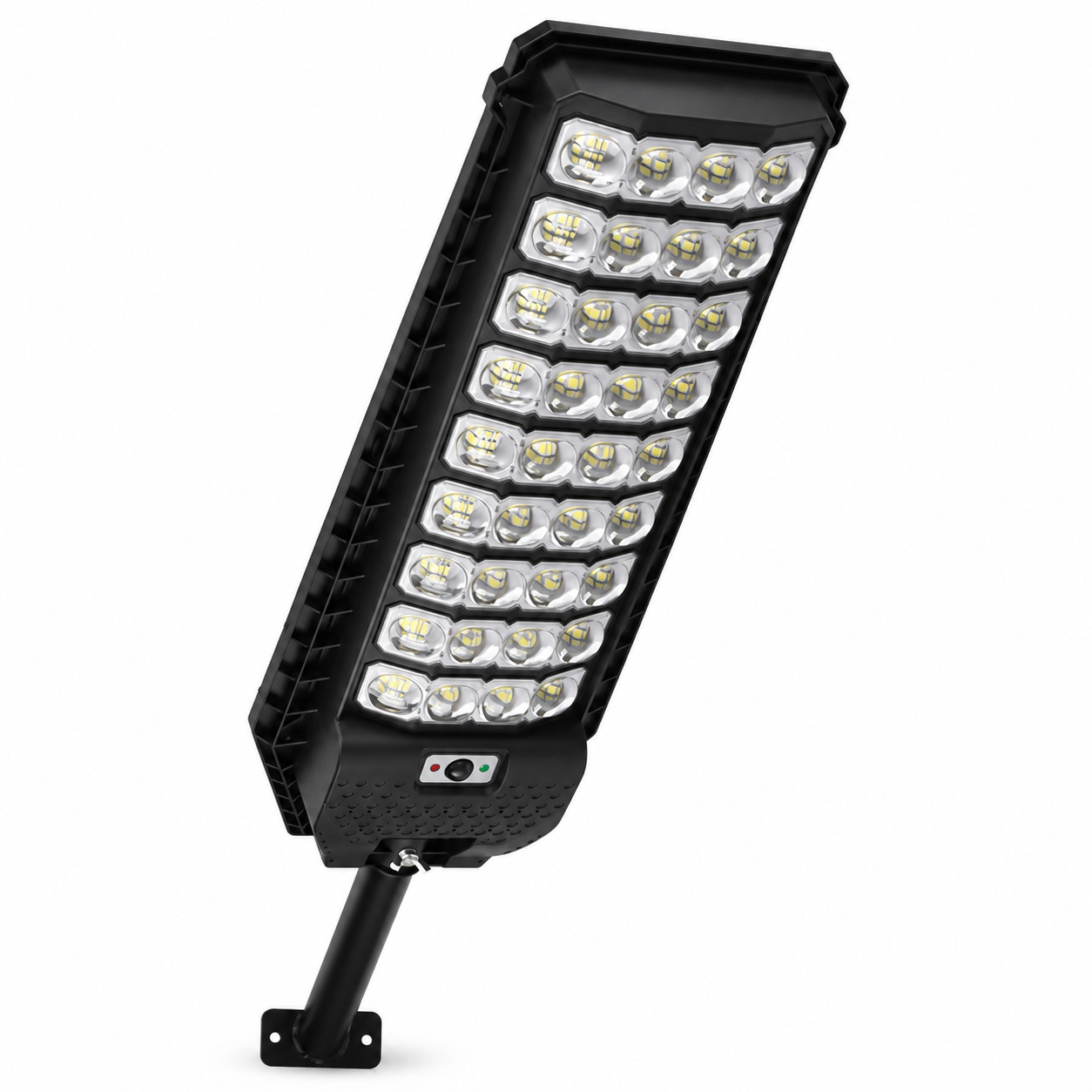 Solar Powered Motion Sensor Outdoor Light W7208 9 Black For Garden Yard Street Wall LED