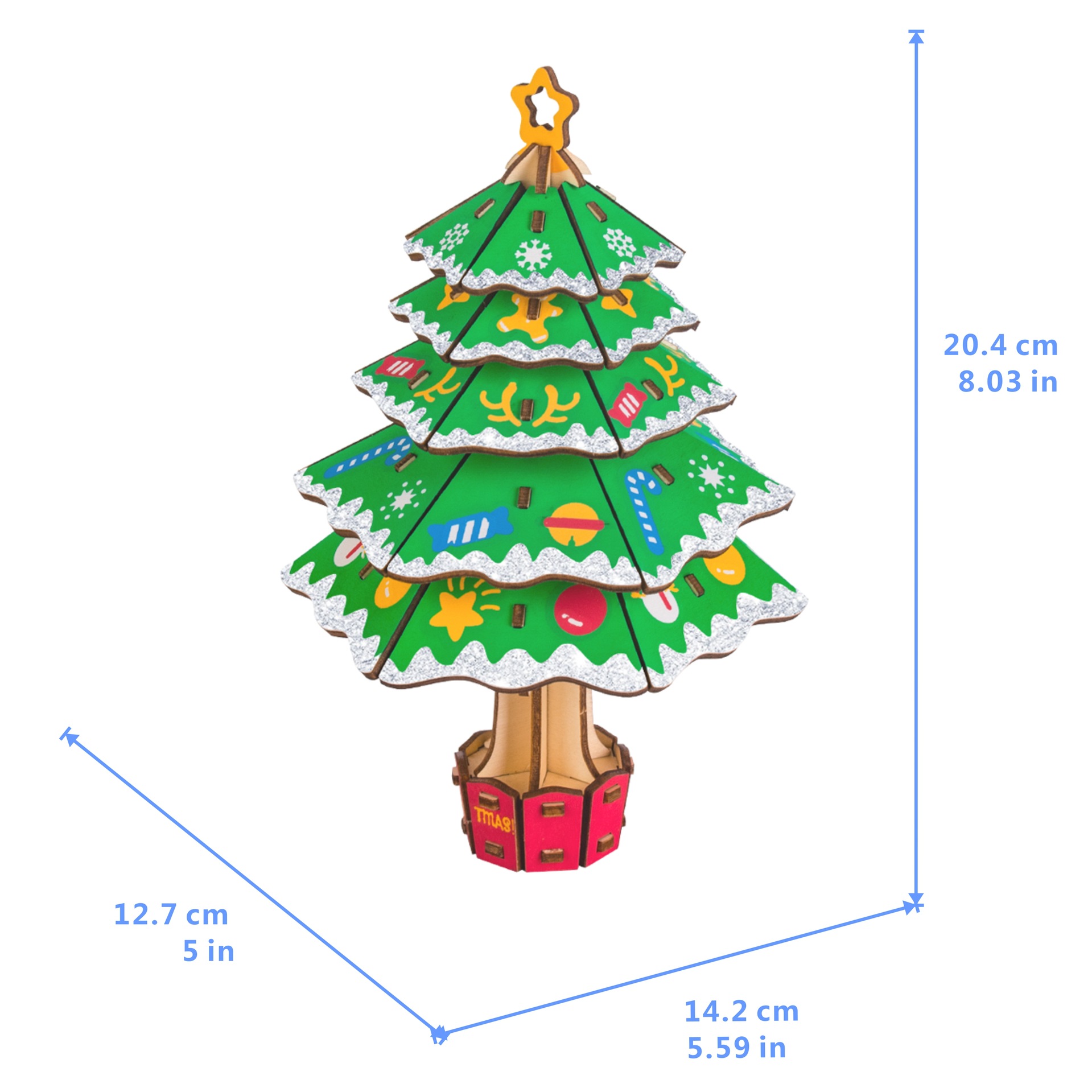 Title 1, Puzzle tridimensionale in legno colorato albero...