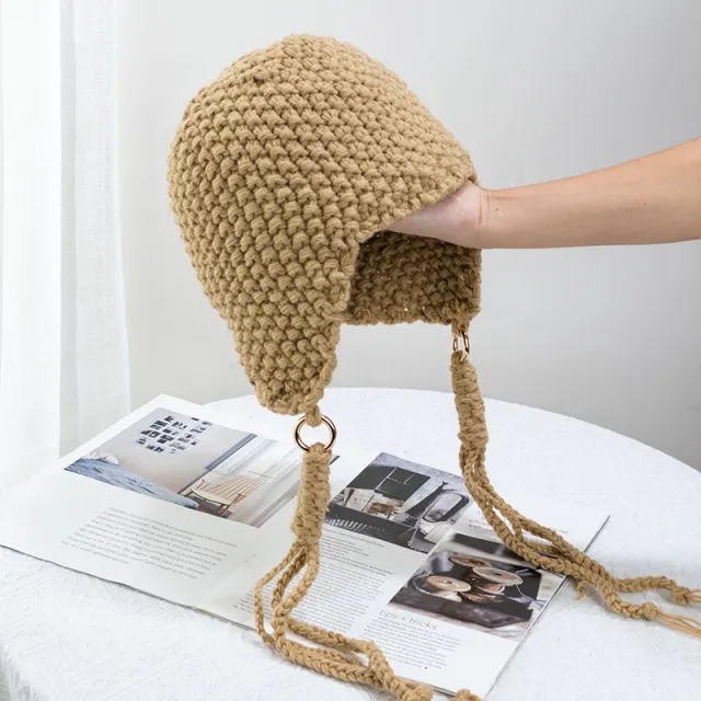 Ear Protecting Wool Hat, Sweet And Lovely Khaki - Shop at LoveMi