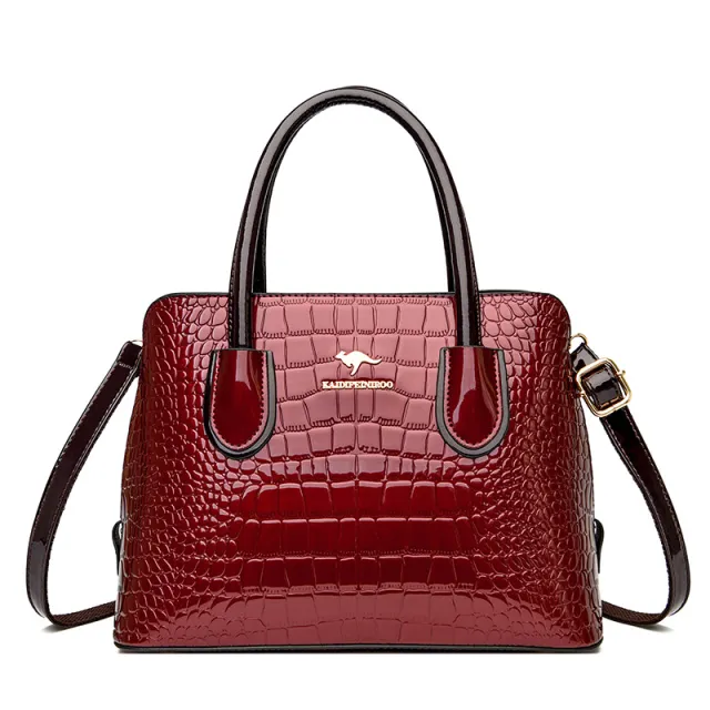 Women's Crossbody Shoulder Bag Patent Leather Glossy Red - Shop at LoveMi