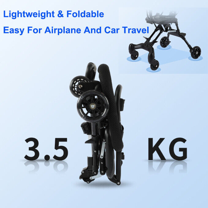 Lightweight Baby Stroller Pram Foldable Pushchair Travel Buggy Travel System UK 9