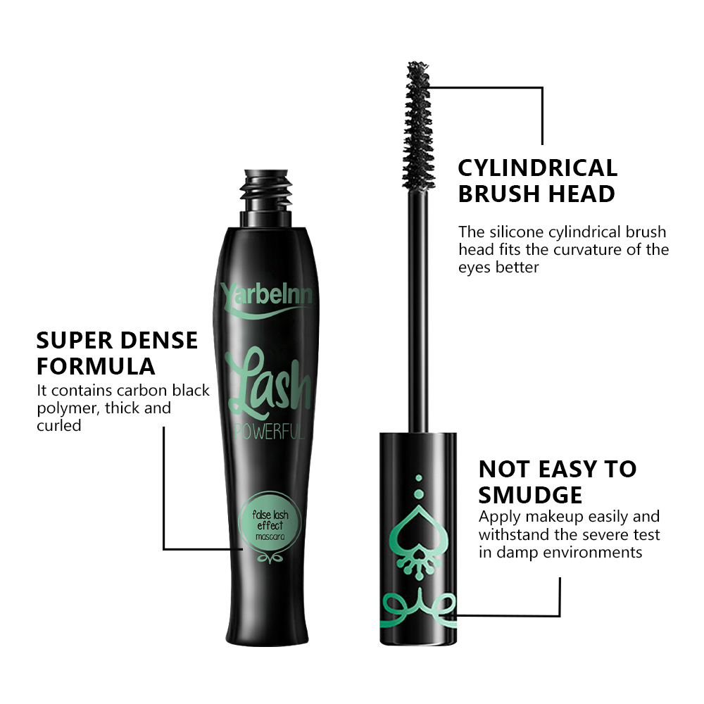 Charming Mascara, Lengthening Thick Curling Eyelash Makeup, Long Lasting Waterproof Smudge-proof Mascara, 10ml 4