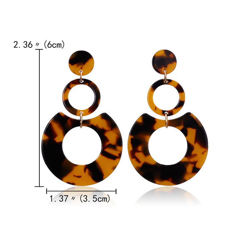 Title 1, Exaggerated Geometric Multi-layer Circle Earrings