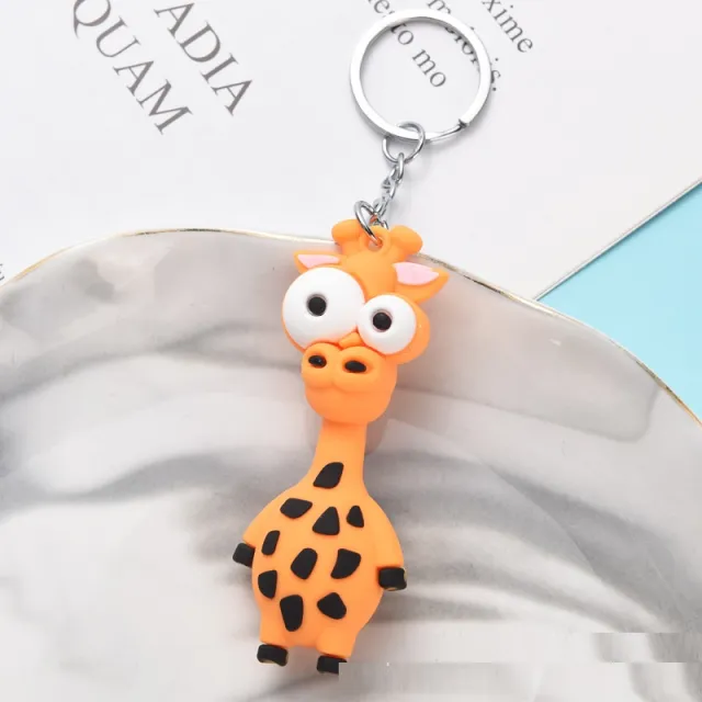 New Big Eye Animal Doll Big Eye Monkey Keychain Giraffe - Shop at LoveMi