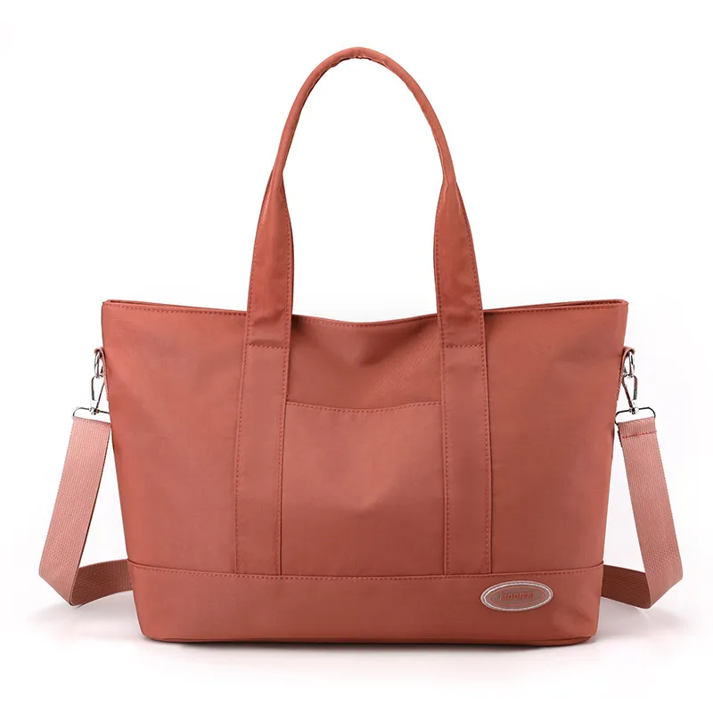 Large Capacity Tote Bag New Shoulder Bag Casual Korean Style Trendy Solid Color Handbags For Women - Red