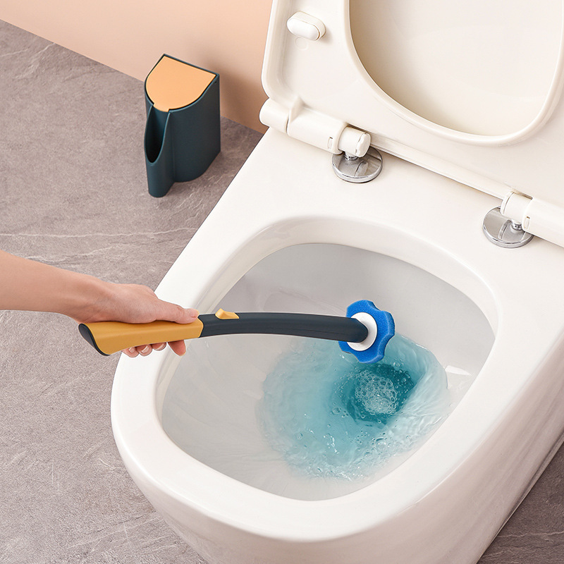Creative Toilet Brush Disposable Self-contained Cleaning Liquid Long Handle Wall
