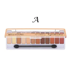 Non-Smudge Matte Pearlescent Eyeshadow Palette - View 1