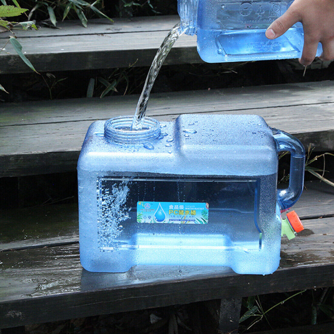 NEW 12L Camping Hiking Tank Container Storage Drinking Water Bottle Bucket With... 3