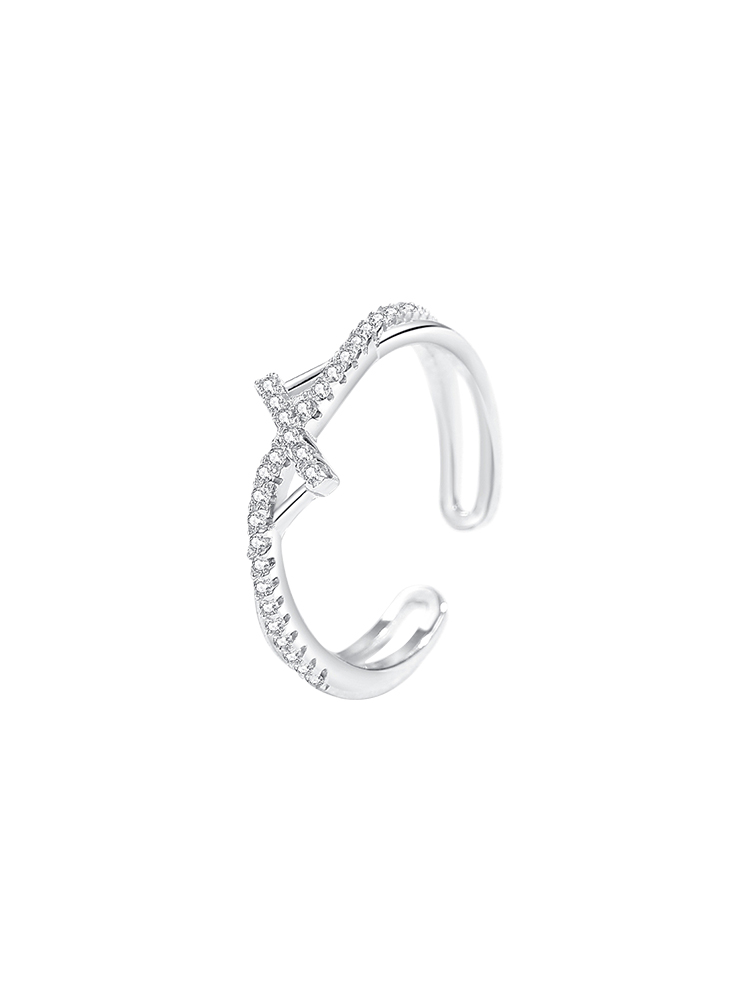 Title 4, Womens Sterling Silver Intertwined Lightning R...