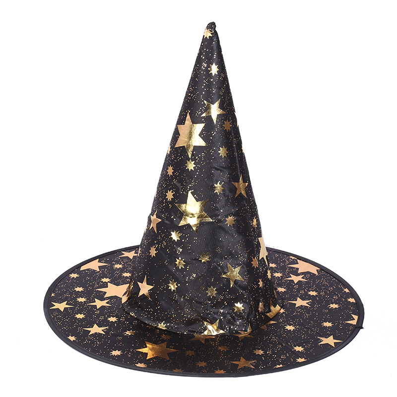 Title 2, Colorful Bronzing Pointed Widened Brim Witch Wi...