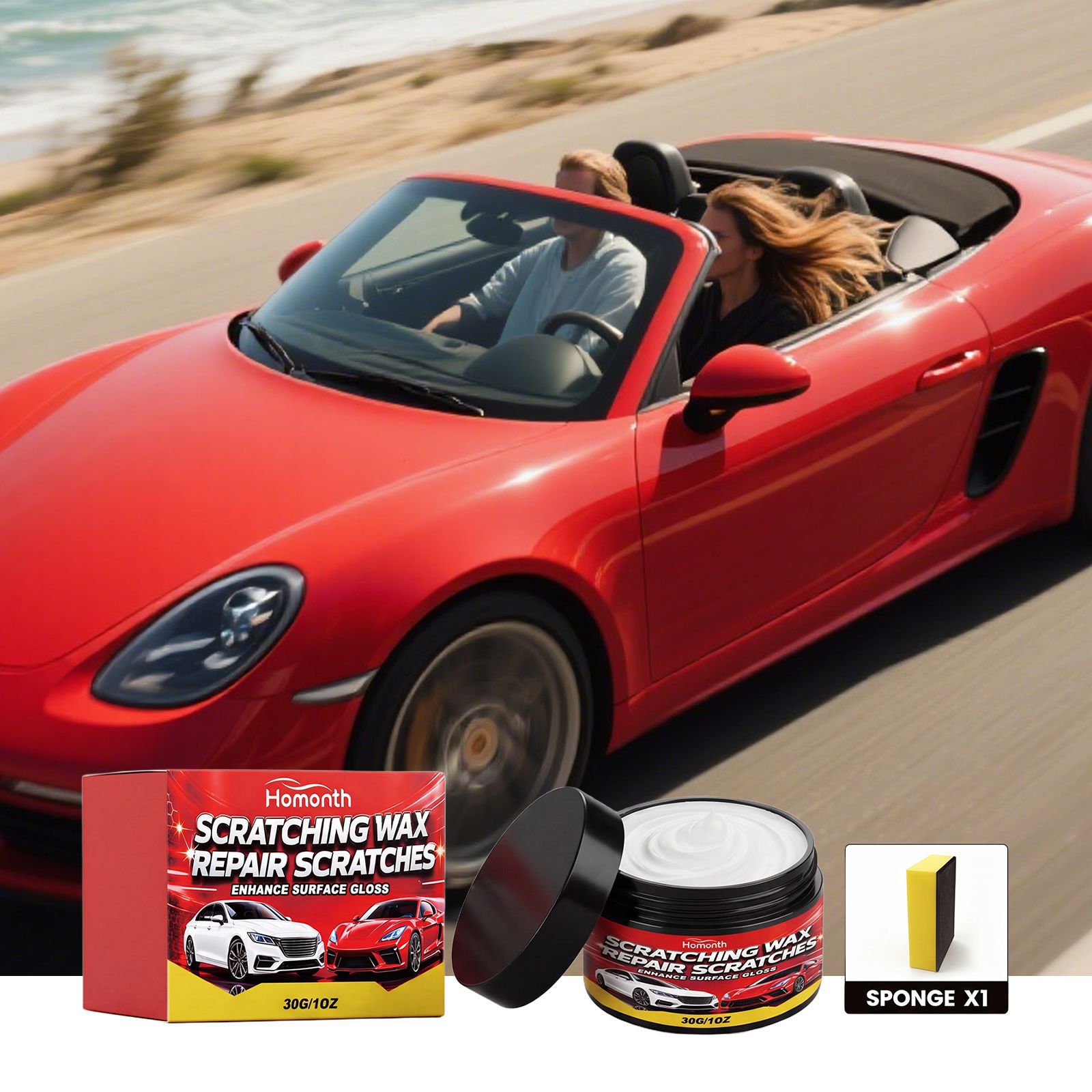 HOMONTH Car Scratch Remover, Paint Polishing And Scratch Removal, Fine Scratch And Hairline Scratch Refurbishment Cream 2