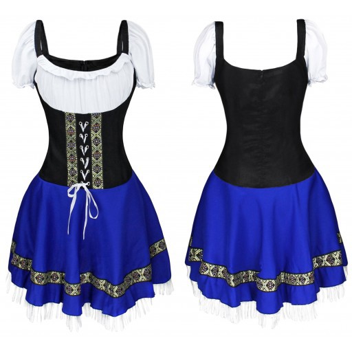 Halloween Maid Uniform for Barmaid Dress. Product information: Fabric Name: Polyester Size Information: S 34-36 72(28.4') 88(34.6') 69 M 38-40 76(29.9') 92(36.2') 70 L 42-44 80(31.5') 96(37.8') 71 XL 46 84(33.1') 100(39.4'')72 2XL 48 88(34.6') 104(40.9')7