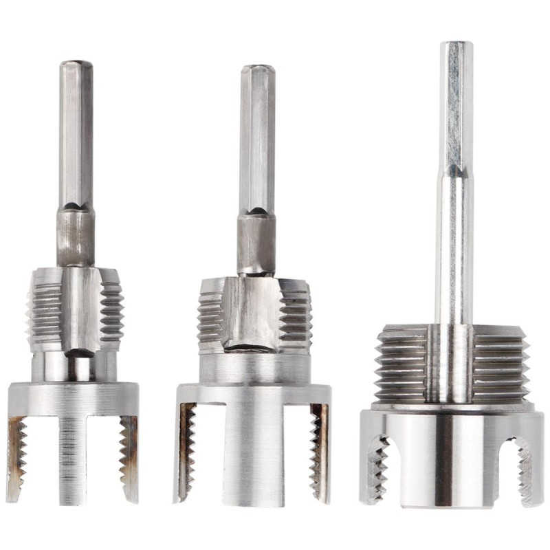 3-piece Heavy-duty Alloy Pipe Thread Tool Set, Integrated Internal And External Pipe Thread Processing Tools, PVC And Plastic Pipe Threader Set