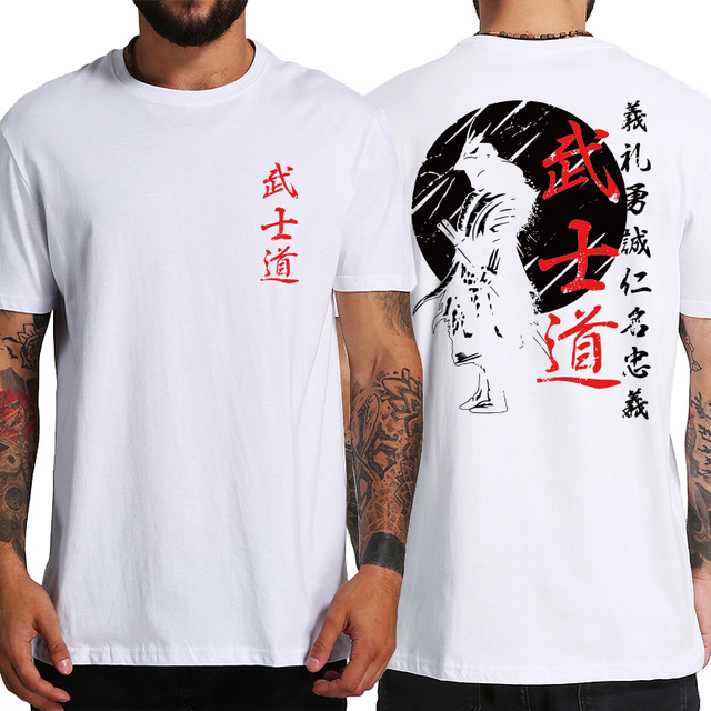 Title 5, Camiseta "Samurai Spirit" estilo japonês com es...