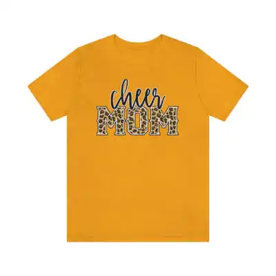 European And American Leopard Print Cheerleading Mother Round Neck Short Sleeve T-shirt